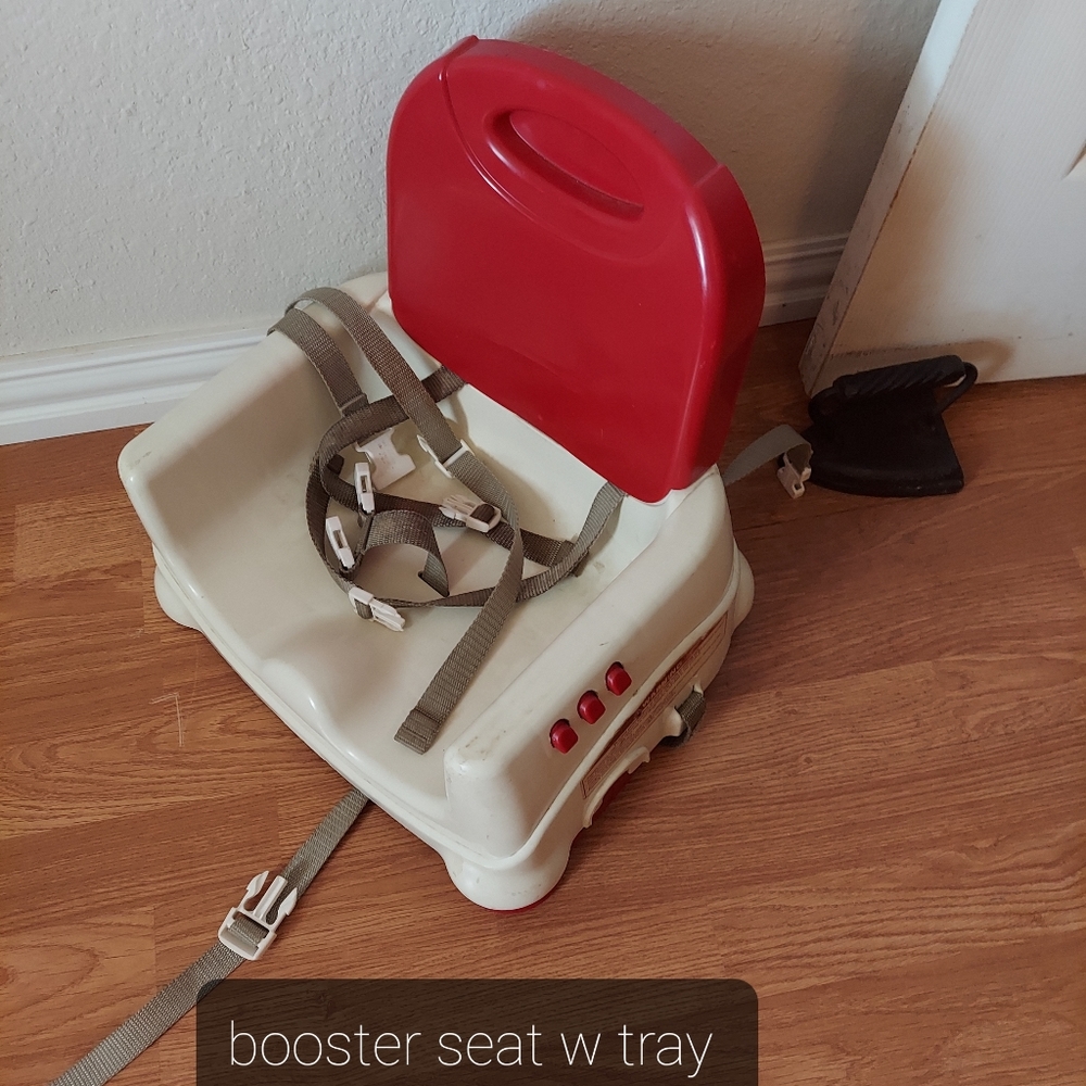 Booster seat with tray